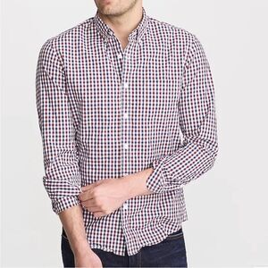 NWOT J. CREW Gingham Button Down Shirt Blue Red Size Large